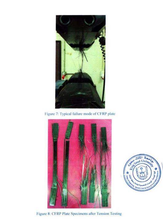 Laboratory Test of Unidirectional Carbon fiber Laminate